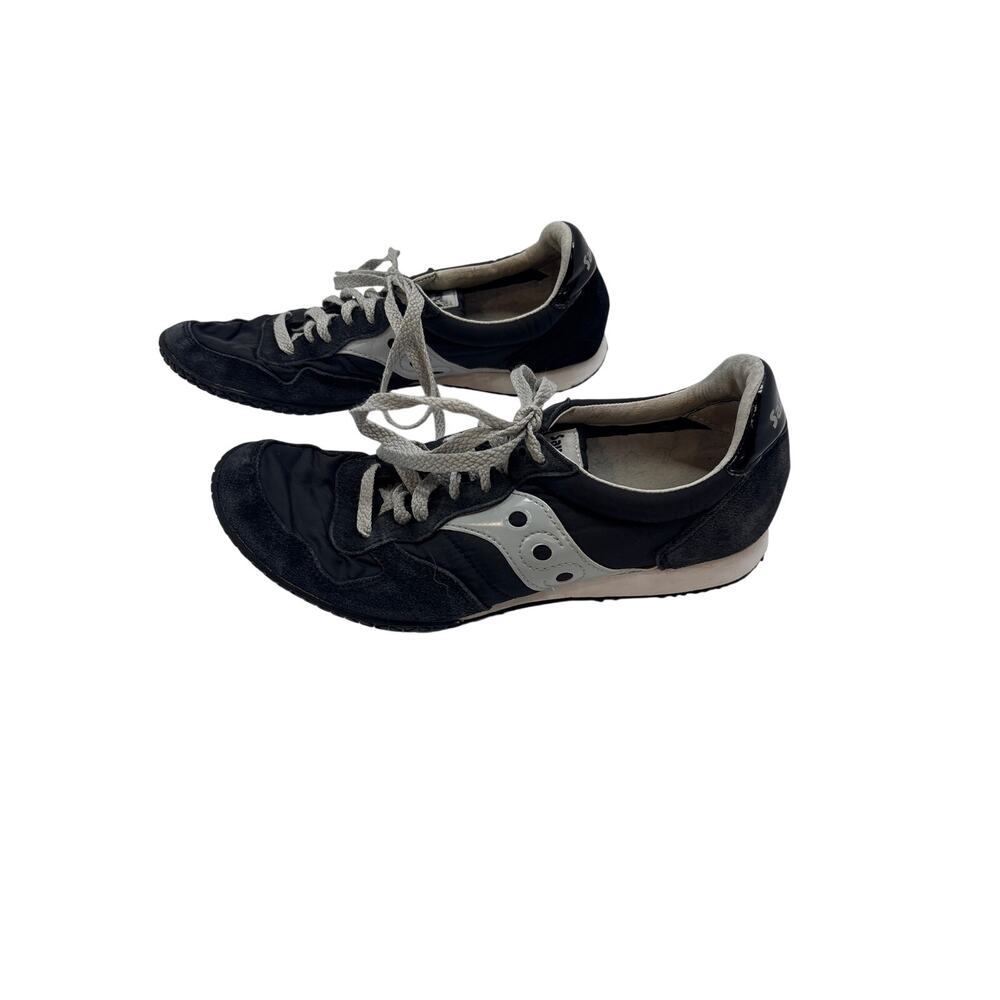 Saucony Bullet Women’s Size 9.5 Black Gray Silver Retro Low Top Sneakers 1943-37